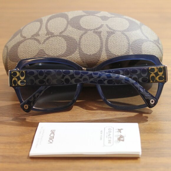 COACH EMMA DESIGNER HC8001 5056/11 BLUE EYEGLASSES FRAMES 57-17-135 - Picture 10 of 11